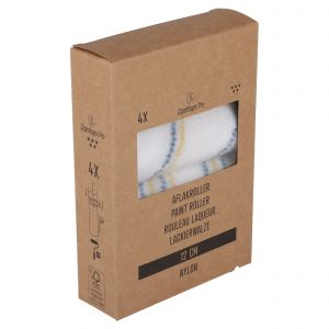Copenhagen Pro nylon aflakroller 5* 12 cm 6 mm vacht dubbel dik set 4 stuks 23.310.04
