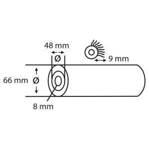 Copenhagen Pro microvezel aflakroller 5* 25 cm 9 mm vacht 23.310.27