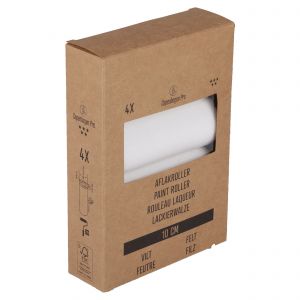Copenhagen Pro vilt aflakroller 5* 12 cm 5 mm vacht dubbel dik set 4 stuks 23.310.44