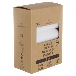 Copenhagen Pro schuim super fijn aflakroller 4* 11 cm beugelzijde rond set 10 stuks 23.311.62