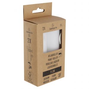 Copenhagen Pro schuim super fijn aflakroller 4* 11 cm beugelzijde rond set 2 stuks 23.311.63