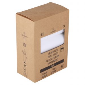 Copenhagen Pro schuim super fijn aflakroller 4* 11 cm ronde top set 10 stuks 23.311.72