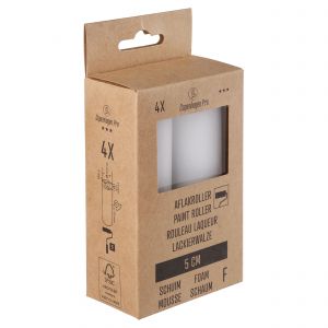 Copenhagen Pro schuim fijn aflakroller 3* 5 cm recht set 4 stuks 23.311.81