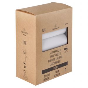 Copenhagen Pro schuim fijn aflakroller 3* 10 cm recht set 10 stuks 23.311.82