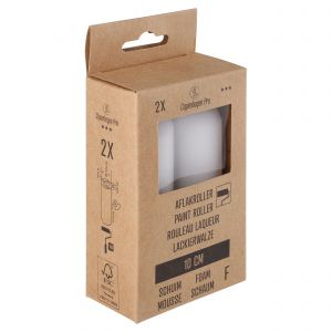 Copenhagen Pro schuim fijn aflakroller 3* 10 cm recht set 2 stuks 23.311.83