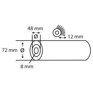 Copenhagen Pro Compleet muurverfroller universeel 3* 18 cm 12 mm vacht anti spat inclusief beugel 8 mm 23.320.03