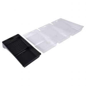 Copenhagen Pro verfbak klein 14.5x28.3 cm zwart kunststof stapelbaar met 3 inzetbakjes 23.402.50