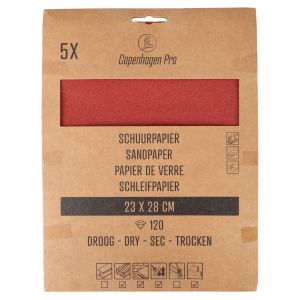 Copenhagen Pro schuurpapier droog K120 set 5 vel 23.505.12
