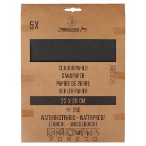 Copenhagen Pro schuurpapier waterproof K280 set 5 vel 23.507.28
