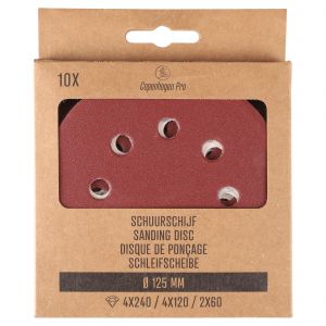 Copenhagen Pro schuurschijf 125 mm 3 assorti set 10 stuks 23.509.20
