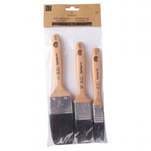 Copenhagen Pro kwastenset Krex platte kwast 4* maat 1-1,5-2 synthetisch haar 3-delig FSC houten steel 23.900.04