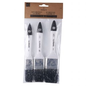 Copenhagen Pro kwastenset universeel platte kwast 2* maat 1-1,5-2 synthetisch haar 3-delig vol kunststof steel 23.900.06