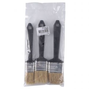 Copenhagen Pro kwastenset wegwerp platte kwast maat 30-40-50 wit Chinees varkenshaar 3-delig kunststof steel 23.900.08
