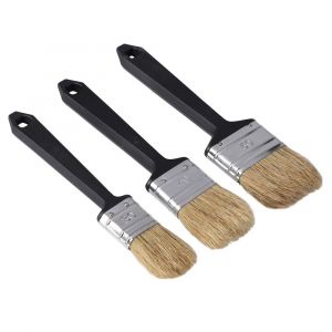 Copenhagen Pro kwastenset wegwerp platte kwast maat 30-40-50 wit Chinees varkenshaar 3-delig kunststof steel 23.900.08
