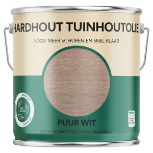 Tuinhoutolie hardhoutolie 2500 ml puur wit blik 25.932.02