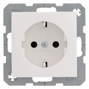 Berker S1 contactdoos inbouw 1-voudig randaarde polarwit set 10 stuks 54.103.42