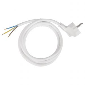 Q-Link aansluitsnoer randaarde 3x1 mm2 2,5 m vinyl kabel binnengebruik maximaal 2500 W wit 55.203.06