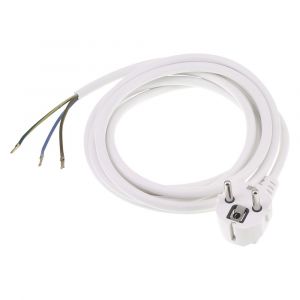 Q-Link aansluitsnoer randaarde 3x1 mm2 2,5 m vinyl kabel binnengebruik maximaal 2500 W wit 55.203.06