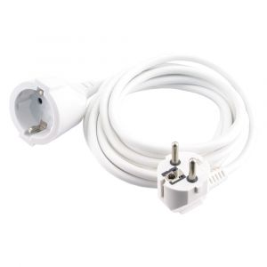 Q-Link verlengsnoer vinylkabel randaarde maximaal 3500 W 3x1,5 mm2 3 m wit 55.204.02