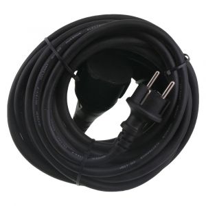 Q-Link tuinverlengsnoer neopreen IP44 spatwaterdicht randaarde maximaal 3500 W 3x1,5 mm2 10 m zwart 55.204.30