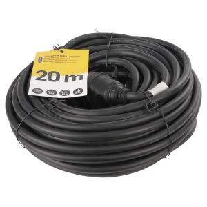 Q-Link tuinverlengsnoer neopreen IP44 spatwaterdicht randaarde maximaal 3500 W 3x1,5 mm2 20 m zwart 55.204.31
