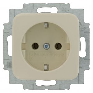 Busch-Jaeger SI contactdoos inbouw 1-voudig randaarde crème 66.000.42