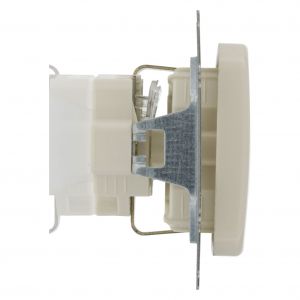 Busch-Jaeger SI contactdoos inbouw 1-voudig randaarde crème 66.000.42
