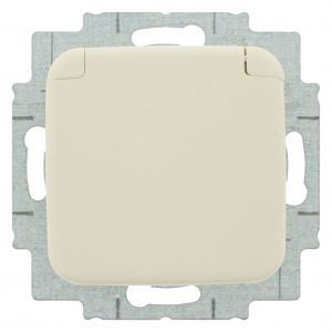 Busch-Jaeger SI contactdoos inbouw 1-voudig randaarde crème 66.000.44
