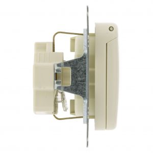 Busch-Jaeger SI contactdoos inbouw 1-voudig randaarde crème 66.000.44