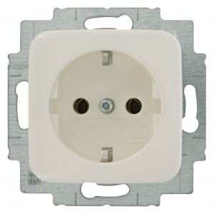 Busch-Jaeger Relfex contactdoos inbouw 1-voudig randaarde polarwit 66.001.42