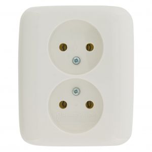 Busch-Jaeger Reflex contactdoos inbouw 2-voudig polarwit 66.001.49