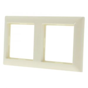 Jung System 55 afdekraam inbouw 2-voudig verticaal-horizontaal crème 66.002.22