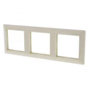 Jung System 55 afdekraam inbouw 3-voudig verticaal-horizontaal crème 66.002.24