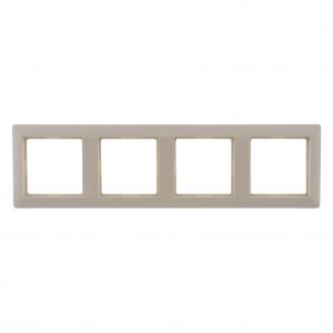 Jung System 55 afdekraam inbouw 4-voudig verticaal-horizontaal crème 66.002.26