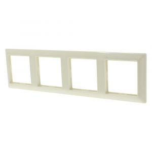 Jung System 55 afdekraam inbouw 4-voudig verticaal-horizontaal crème 66.002.26