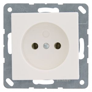Jung AS500 contactdoos inbouw 1-voudig polarwit 66.003.40