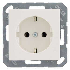 Jung AS500 contactdoos inbouw 1-voudig randaarde polarwit 66.003.42