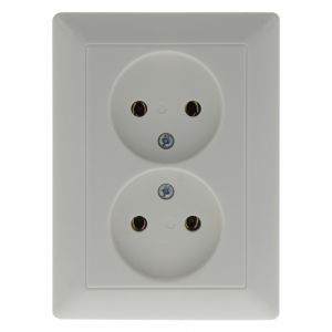 Jung AS500 contactdoos inbouw 2-voudig polarwit 66.003.49