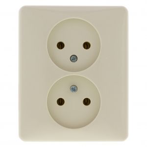 Peha Standard contactdoos inbouw 2-voudig crème 66.010.49