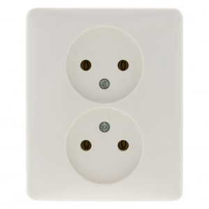 Peha Standard contactdoos inbouw 2-voudig polarwit 66.011.49