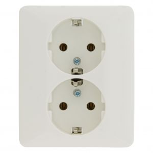 Peha Standard contactdoos inbouw 2-voudig randaarde polarwit 66.011.50