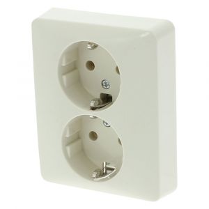 Peha Standard contactdoos inbouw 2-voudig randaarde polarwit 66.011.50