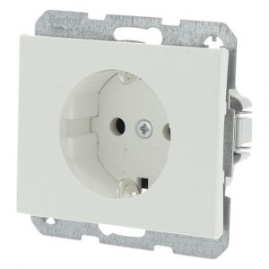 Berker K1 contactdoos inbouw 1-voudig randaarde polarwit 66.021.42