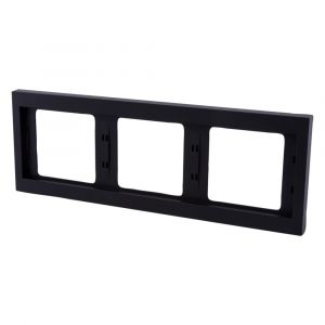 Berker K1 afdekraam inbouw 3-voudig antraciet. 66.022.24