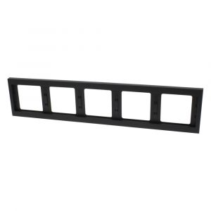 Berker K1 afdekraam inbouw 5-voudig antraciet 66.022.28