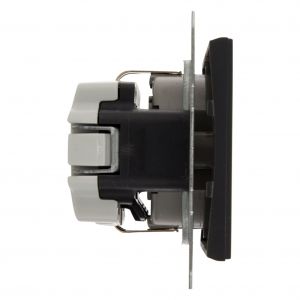 Berker K1 contactdoos inbouw 1-voudig randaarde antraciet 66.022.42