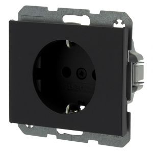 Berker K1 contactdoos inbouw 1-voudig randaarde antraciet 66.022.42