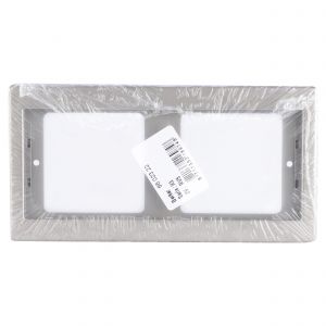 Berker K5 afdekraam 2-voudig horizontaal RVS 66.023.22