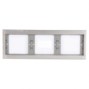 Berker K5 afdekraam 3-voudig horizontaal RVS 66.023.24