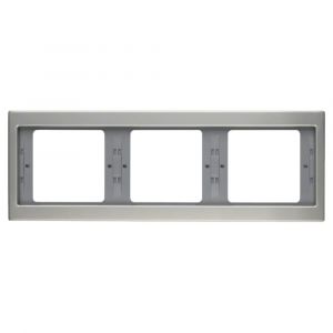 Berker K5 afdekraam 3-voudig horizontaal RVS 66.023.24